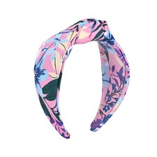 Flower Print Knotted Headbands Cute Wide Top Knot Styling Accessories Women