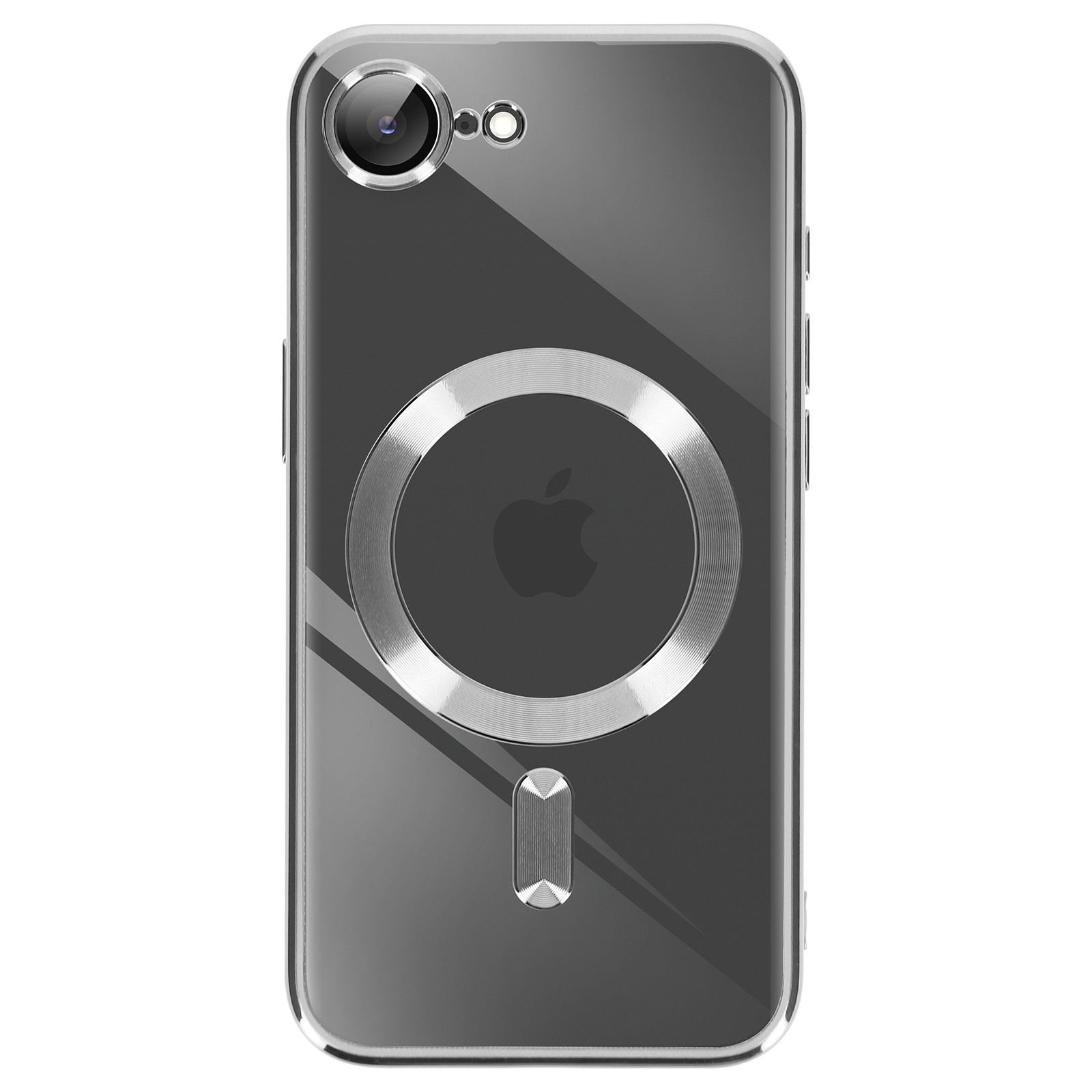 Coque iPhone 17 Argent Avizar avec Bords Chromés Brillant