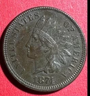 1874 US Indian Head Cent! Lower Mintage! Choice XF Details! SHARP! Old US Coin!