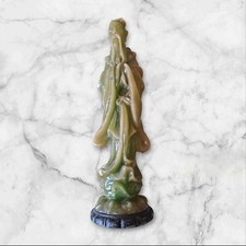 Large Carved Vintage Candle. Has Some Sun Fading Never Burnt As Found