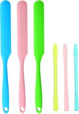 6PCS Non-Stick Wax Spatulas Set, Silicone Spatula Hair Removal Sticks Applicator