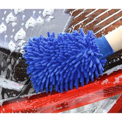 Microfiber Car Wash Mitt Ultra Soft Chenille Brush Cleaning Washing Sponge Glove