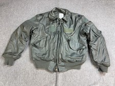 Vintage CWU-45/P Flight Jacket Mens Large Green Military Flyers Bomber Air Force
