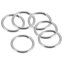 Welded O Ring, 30 x 3mm Heavy Duty Stainless Steel Round Rings 6pcs