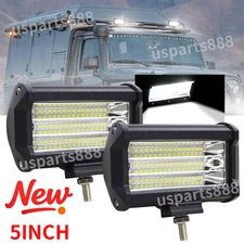 2x 5inch 30000LM LED Work Light Bar Flood Spot Pod Offroad Fog Driving ATV Truck
