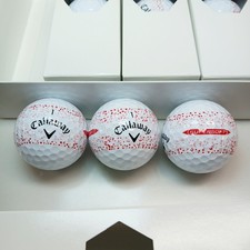 1 Dozen Callaway Supersoft Red Splatter - White Box