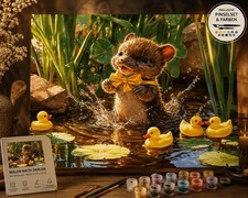 Malen nach Zahlen Otter mit Entchen 40x50cm DIY Malset Erwachsene Kinder