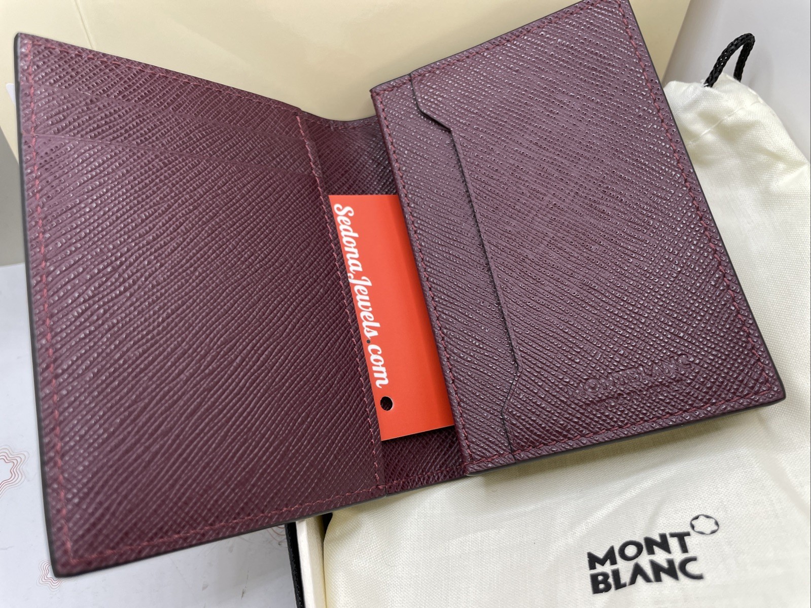 $340 MSRP Montblanc Sartorial Cassis 4cc Card Holder 199377