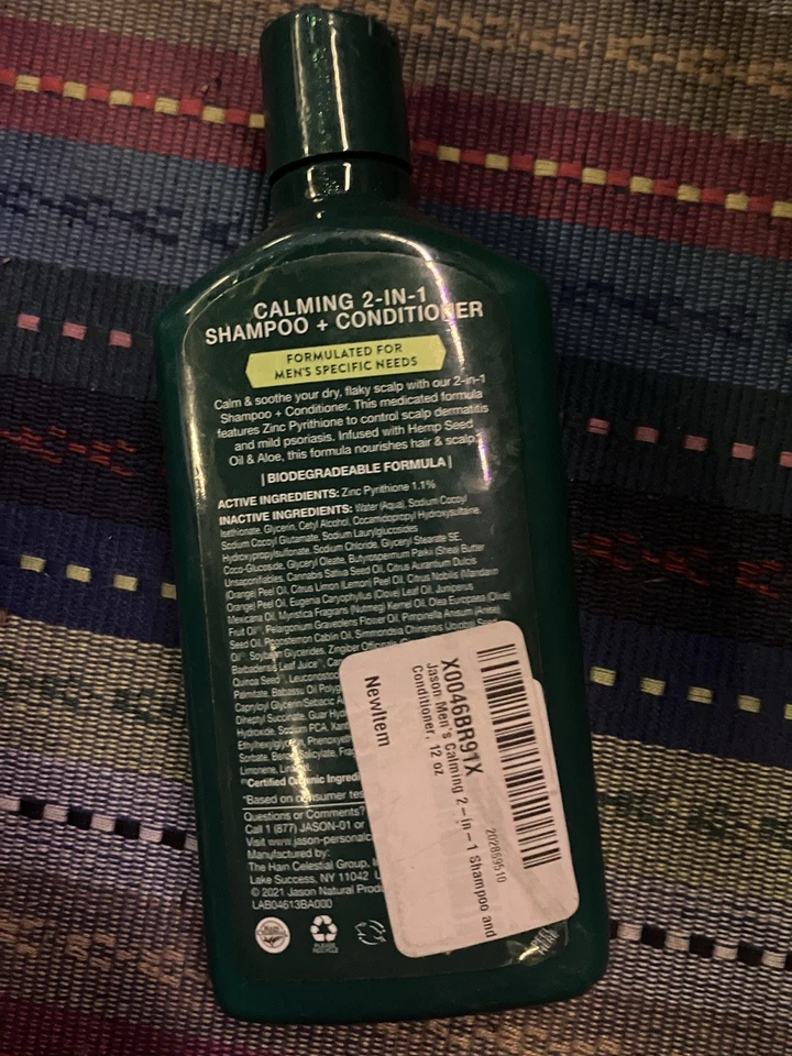 JASON Men's 2-in-1 Shampoo + Conditioner for Calming Dandruff Relief, 12 Fl Oz - Image 2 of 2