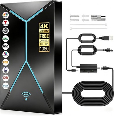 2026 Upgraded TV Antenna, 3500+ Miles Long Range HDTV Antenna with Signal Boo...