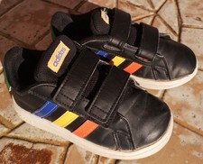 Adidas Grand Court 2.0 Kinder Schuhe Sneaker Klettverschluß Turnschuhe 25,5 8,5