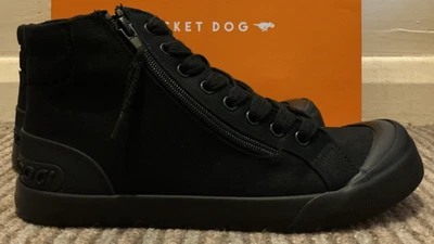 Rocket Dog Jazzin Trainers Hi Top Canvas High-Top 6/39 BNWT RRP £63.99 All Black