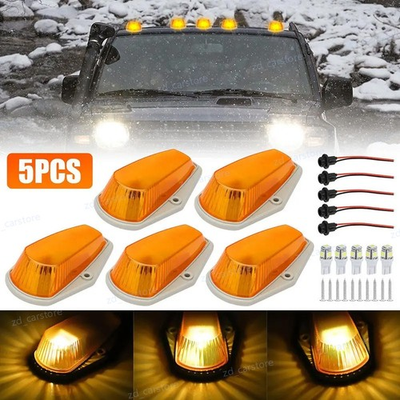 #ad #ad 5Pack For FORD F150 F350 Roof F250 1973 1997 Top Cab Lights Amber Marker Lights $21.99