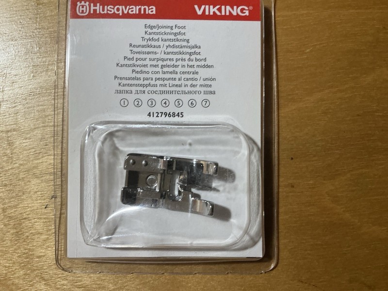 New Husqvarna Viking Edge Joining Foot 4127968-45 1-7
