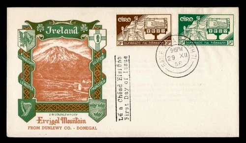 DR WHO 1958 IRELAND FDC ERRIGAL MOUNTAIN STAEHLE CACHET COMBO M76518