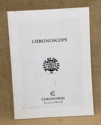 CHRONOSWISS Chronoscope Booklet Leaflet Spanish Español CH 1520 1521 1522 /