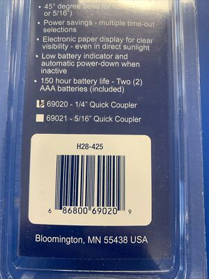 YELLOW JACKET OMNI DIGITAL VACUUM GAUGE W/ 1/4