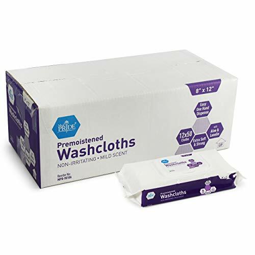 (1000 Cloths) Tena Washcloth Disposable Dry Wipes, 10X13.25 In, 50 Pack