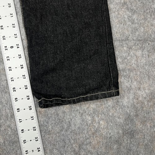 Jeans donna vintage Fubu taglia 13/14 denim nero gamba dritta anni 90 retrò - Foto 4 di 7