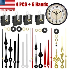 4PCS Wall Quartz Clock Movement Mechanism DIY Replacement Repair Tool Parts Kit