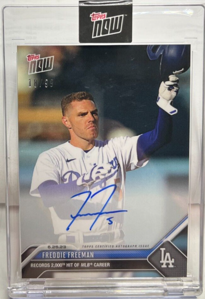 Freddie Freeman 6/25/2023 Topps Jetzt 2,000th MLB Hit Autogramm