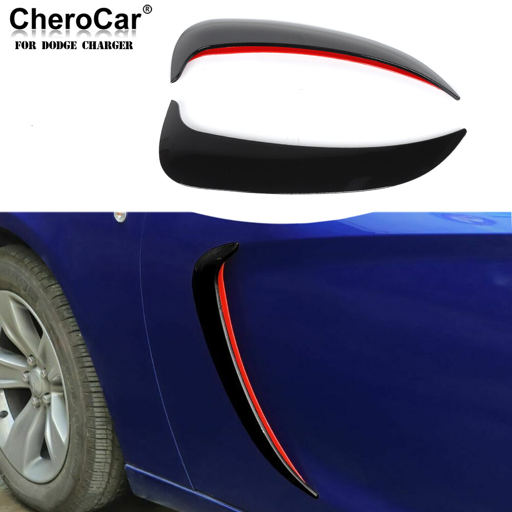 4X Front & Rear Fender Panel Side Body Flare Scoops Trim for Dodge Charger 2011+