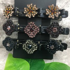 3 PC 4  Sparkling Crystal Braided Hair Clip Set New Free Ship 131