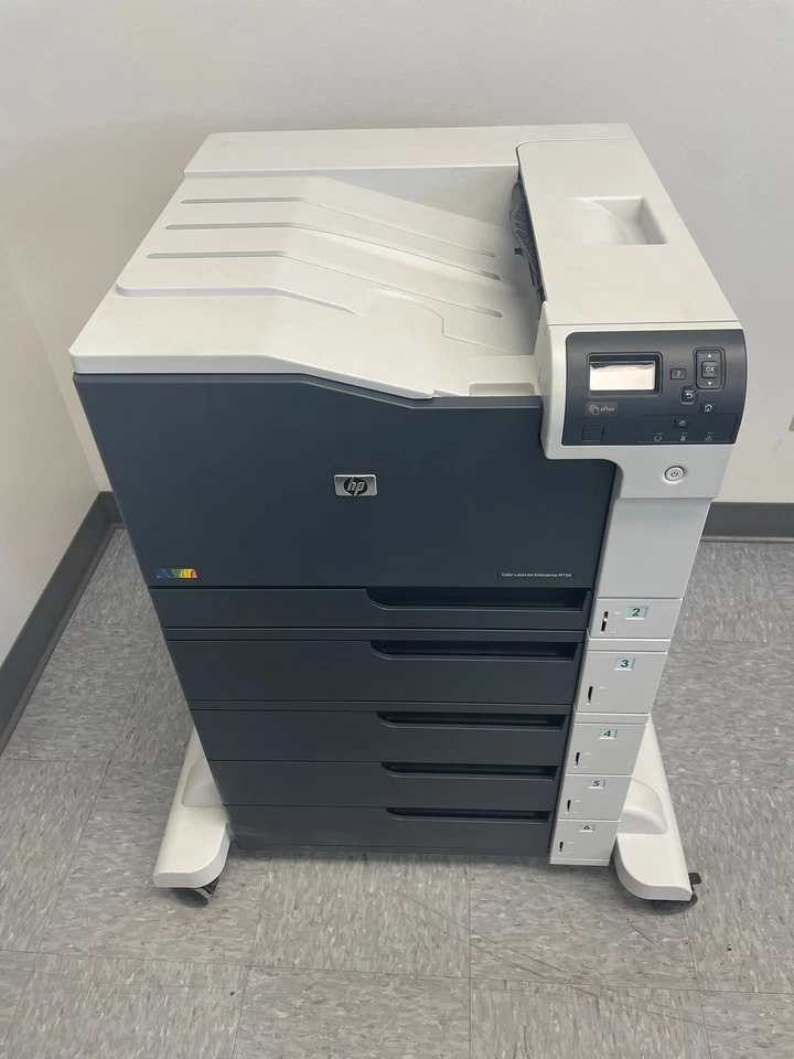 HP Color LaserJet Enterprise M750dn Laser Printer D3L10A (11x17) W / Extra Tray - Image 2 of 4