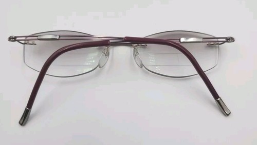 Silhouette 5227 40 6053 Titanium Purple Rimless Eyeglasses Frames 17 135 Austria - Picture 9 of 9