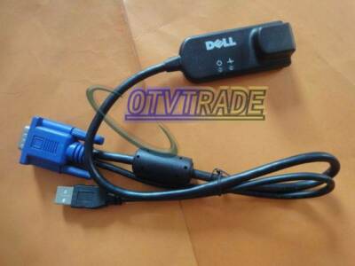 1PC USED Dell KVM 2162DS USB2 Virtual Media Server Interface Pod Cables TAA Comp