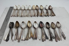 Lot of 55 Assorted Silverplate Small 5 O'Clock Teaspoons - 5" - 5 1/2" - Lot#307