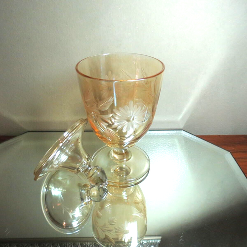 Vintage Gold Cut Glas Candy Jar - Picture 13 of 21