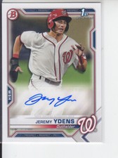 2021 Bowman Jeremy Ydens Auto RC 1st Nationals PARP-JY