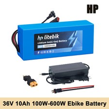 36V 10Ah Electric Bicycle Battery Ebike Lithium Battery Pack w/Charger Replace