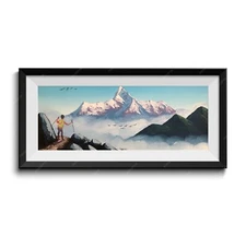 Beautiful Painting of Mountains from Nepal