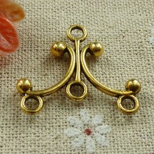 Free Ship 80 pcs Antique gold plated earring connectors 29x25mm L-899