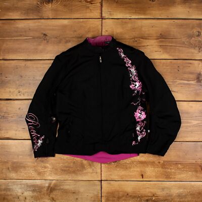 Vintage Joe Rocket Racing Jacke L Motorrad schwarz Damen