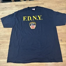 F.D.N.Y. City Of New York Fire Department Navy Blue T-Shirt Size XL - FDNY NWOT