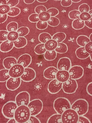 Quilt Sew Lot Of 4 Fabrics Peach Pink White Floral, Hearts - Picture 11 of 15
