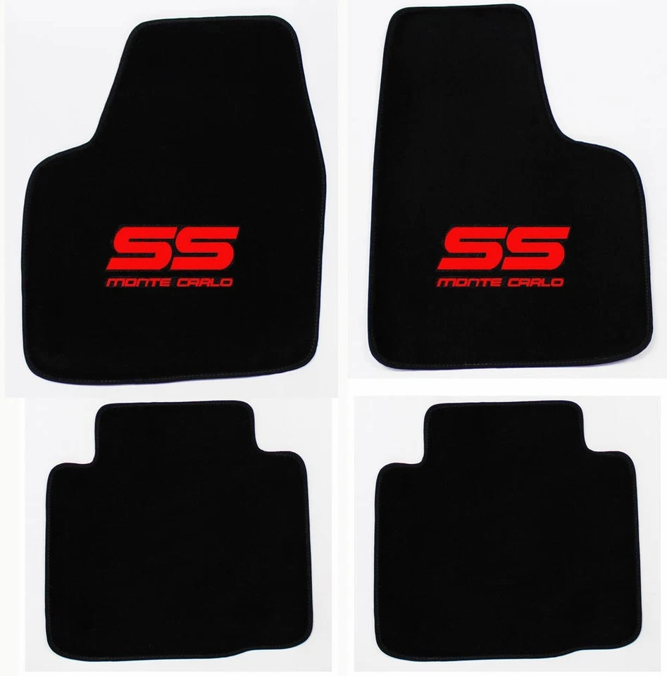 ¡Nuevo! Juego de 4 alfombrillas Chevy Monte Carlo 1970-1988 logotipo bordado Foto 4 de 4