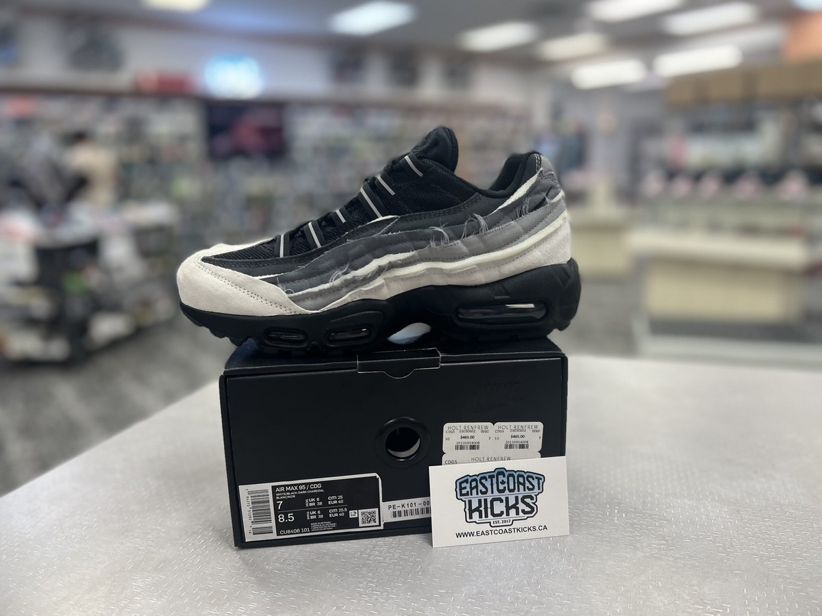 Nike Air Max 95 CDG Comme des Garcons Black Grey Size 7Y | eBay Nike Air Max 95 CDG Comme des Garcons Black Grey Size 7Y | eBay