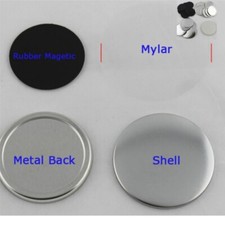 100pcs 1-1/4" 32mm Rubber Magnetic Button Parts Professional Button Maker