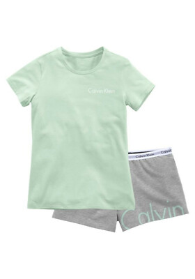 CALVIN KLEIN POWER PYJAMA SET [GR. 128 - 140] JUNGEN MÄDCHEN SCHLAFANZUG NEU