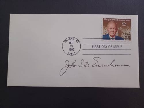 John Eisenhower (d. 2013) Signed First Day Cover (FDC) - Ike's Son, Ambassador