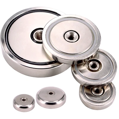 MVT MAGNETE Neodym Magnete mit Loch Bohrung Topfmagnet MIt Gewinde Flachgreifer Scheiben