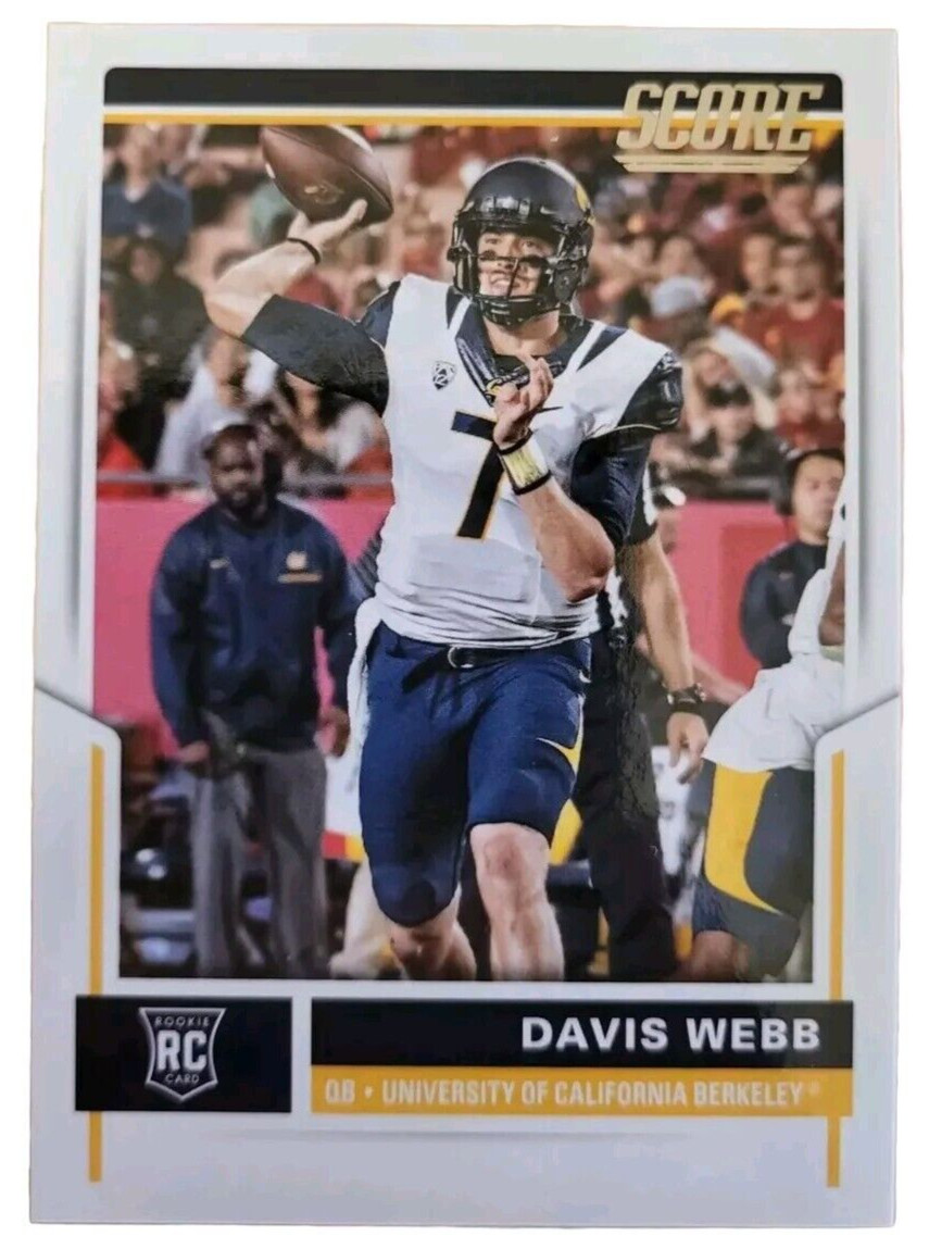 2017 Score #431 Davis Webb California Berkeley Golden Bears Football Card (D2