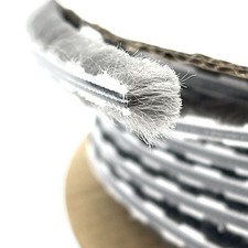 Zipper Pile Weatherstrip .270" Backing - .200" Pile Height - 100' Roll