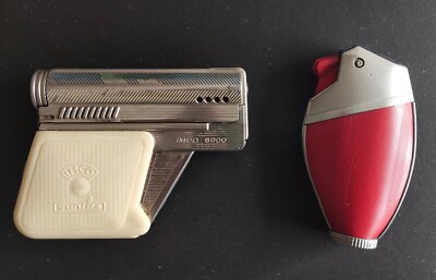 Vintage petrol lighters IMCO Gunlite 6900. Made in Austria