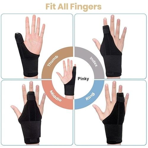 1PZ Stecca per Dito Mignolo Trigger Stecche per Dito Mignolo Supporto Polso - Foto 7 di 17