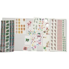 Lot of Vintage Christmas Holiday Scrapbooking Stickers Frances Meyer